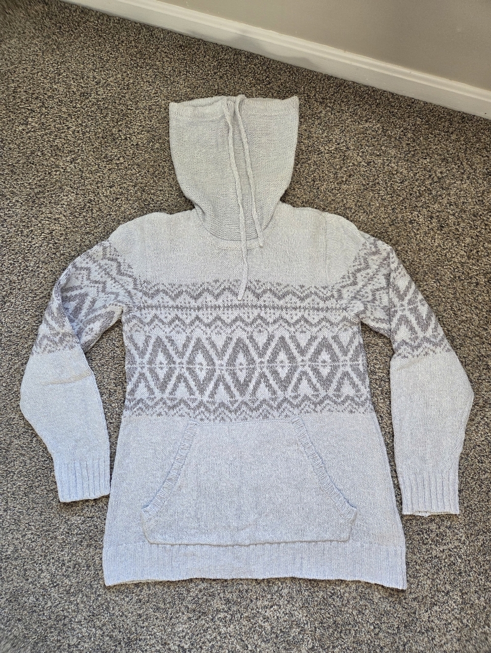 L.L. BEAN Gray Cowl Neck Sweater Size Small